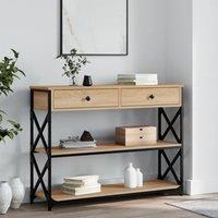 Berkfield Home Console Table Sonoma Oak 100x28x75 cm Engineered Wood in Brown | Size: 100 x 28 x 75 cm