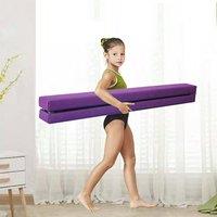 Dprodo 2.1M Folding Gymnastic Beam in Purple | Size: Large