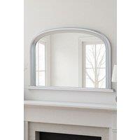 Yearn Mirrors Overmantle Arched Contemporary Mirror Silver 112(w)x77cm(h) in Metallic Silver
