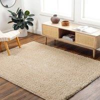 Livabliss Moda Shag Solid Color Soft Plush Pile Rug in Beige | Size: 120 cm x 180 cm