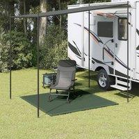 Berkfield Home Tent Carpet 250x250 cm Dark Green in Black
