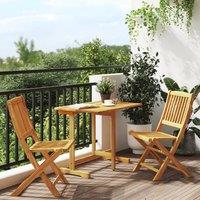 Berkfield Home 3 Piece Folding Garden Dining Set Solid Wood Acacia in Brown