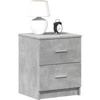 Berkfield Home Bedside Cabinet with 2 Drawers Concrete Grey 40x36x50 cm in Brown | Size: 40 x 36 x 50 cm