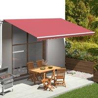 Berkfield Home Replacement Fabric for Awning Burgundy Red 5x3 m