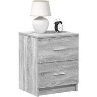 Berkfield Home Bedside Cabinets 2 pcs with 2 Drawers Grey Sonoma 40x36x50 cm in Brown | Size: 40 x 36 x 50 cm