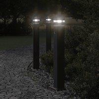 Berkfield Home Outdoor Floor Lamp with Sensor Black 80 cm Aluminium