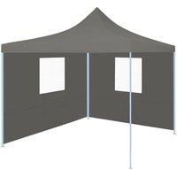 Berkfield Home Professional Folding Party Tent with 2 Sidewalls 2x2 m Steel Anthracite in Black