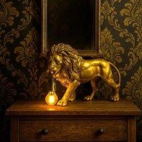 Madison & Mayfair Majestic Antique Gold Lion Table Lamp