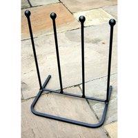 Poppyforge 2 Pair Boot Rack - Wellie Stand - Steel - L27.9 x W38 x H48.3 cm in Black