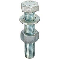Unifix CE Marked ISO 4017 8.8 BZP Set/Nut/Washer M20 x 90 - Box of 50 in Silver