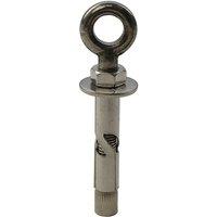 JCP CONSTRUCTION PRODUCTS A2-304 St/St Eye Bolt Sleeve Anchors 8mm/M6 x 45 - Box of 50 in Silver