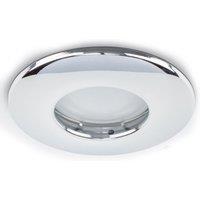 ValueLights Downlight Fire Rated IP65 Ceiling Light Fitting 6 Pack With Cool White Bulbs in Metallic Silver