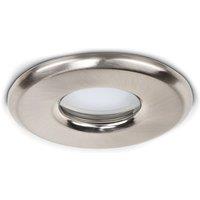 ValueLights Downlight IP65 Ceiling Light Fitting 4 Pack With Warm White Bulb in Silver