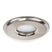 ValueLights Downlight IP65 Ceiling Light Fitting 4 Pack With Cool White Bulb in Silver