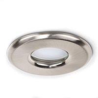 ValueLights Downlight IP65 Ceiling Light Fitting 6 Pack With Warm White Bulb in Silver
