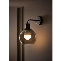 ValueLights Bellamy Globe Glass Shade Rechargeable Wall Light in Black