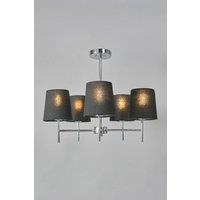 BHS Lighting Mira Semi Flush Ceiling Light in Silver