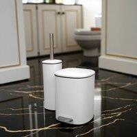 Showerdrape Capri 3L Bathroom Bin & Toilet Brush Set - Chrome, Black or White