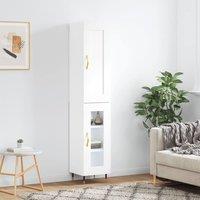 Berkfield Home Highboard White 34.5x34x180 cm Engineered Wood