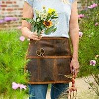 Paper High Buffalo Leather Gardening Tool Belt in Brown