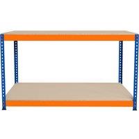 Monstershop S-Rax 2 Tier Workbench - 150cm x 60cm x 90cm in Orange | Size: 150 cm x 60 cm x 90 cm