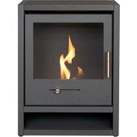 OKO Bio Ethanol Fires S1 Bio Ethanol Stove in Charcoal Grey in Black