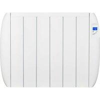 MYLEK Aluminium Electric Panel Heater 24/7 Digital Timer IP24 Rated 1500W in White