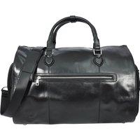 House of Leather Real Leather Garment Suit Carrier 2-in-1 Holdall Duffel Bag Ludlow Brown in Black | Size: Large