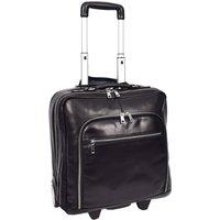House of Leather Real Leather Pilot Case Travel Cabin Bag Sussex Black | Size: Small