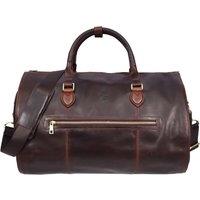 House of Leather Real Leather Garment Suit Carrier 2-in-1 Holdall Duffel Bag Ludlow Brown | Size: Large
