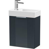 Balterley Retro Wall Hung Bathroom Vanity Basin Unit - 400mm - Dark Grey