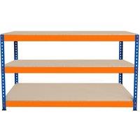 Monstershop S-Rax 3 Tier Workbench - 150cm x 60cm x 90cm in Orange | Size: 150 cm x 60 cm x 90 cm