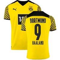 Borussia Dortmund Junior 2021 - 2022 Home Shirt - Haaland 9 in Yellow | Size: 15-16 Years