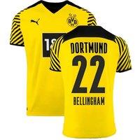 Borussia Dortmund Junior 2021 - 2022 Home Shirt - Bellingham 22 in Yellow | Size: 15-16 Years