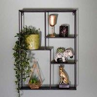 Madison & Mayfair 70cm Rectangular Wall Shelf Unit Black