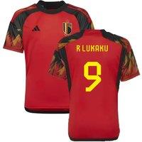 Belgium Junior 2022 - 2023 Home Shirt - R Lukaku 9 in Red | Size: 15-16 Years