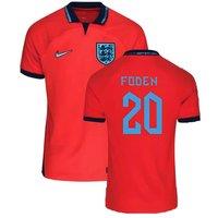 England 2022 - 2023 Away Shirt - Foden 20 in Red | Size: XS