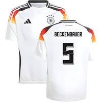 Germany Junior 2024 - 2025 Home Shirt - Beckenbauer 5 in White | Size: 15-16 Years