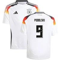 Germany Junior 2024 - 2025 Home Shirt - Podolski 9 in White | Size: 15-16 Years