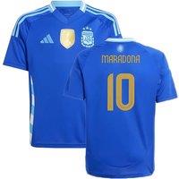 Argentina Junior 2024 - 2025 Away Shirt - Maradona 10 in Blue | Size: 15-16 Years