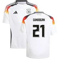 Germany Junior 2024 - 2025 Home Shirt - Gundogan 21 in White | Size: 15-16 Years
