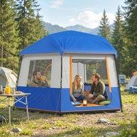 OUTSUNNY Camping Tent 3000mm Waterproof 4-6 Person in Blue