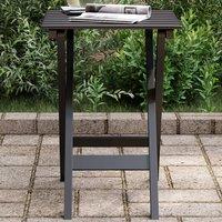 Berkfield Home Side Table Foldable Black Solid Wood Poplar