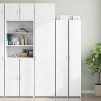 Berkfield Home Slim Storage Cabinet White 50x42.5x225 cm Engineered Wood