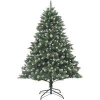 Berkfield Home Artificial Christmas Tree with Stand 210 cm PVC in Green