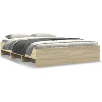 Berkfield Home Bed Frame without Mattress Sonoma Oak 150x200 cm King Size Engine in Brown