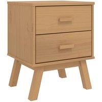 Berkfield Home Bedside Cabinet OLDEN Brown Solid Wood Pine