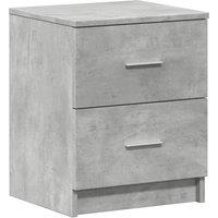 Berkfield Home Bedside Cabinet with 2 Drawers Concrete Grey 40x36x50 cm | Size: 40 x 36 x 50 cm