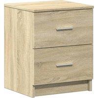 Berkfield Home Bedside Cabinet with 2 Drawers Sonoma Oak 40x36x50 cm in Light Oak | Size: 40 x 36 x 50 cm