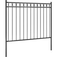 Berkfield Home Garden Fence Steel 1.7x1 m Black